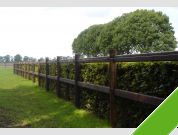 Plank door rond omheining