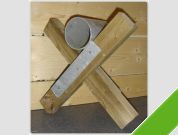 2x cavalettie kruis, staal/verzinkt/hout
